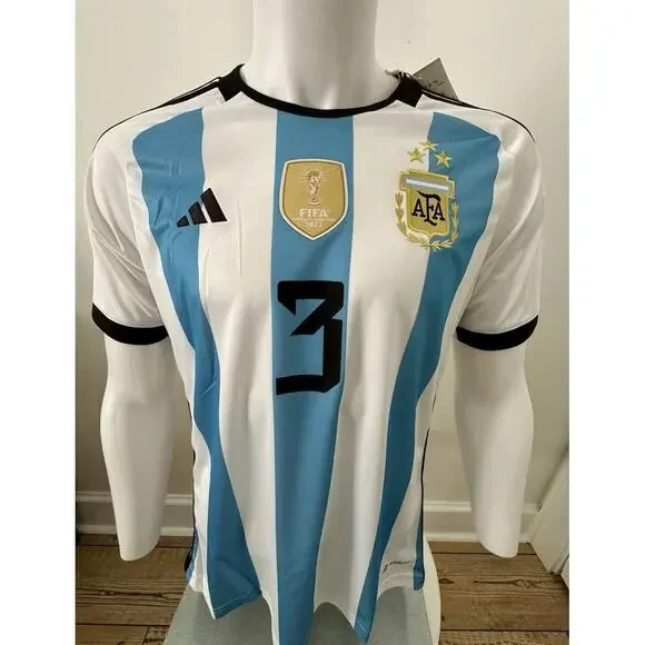 2022 Adidas World Cup 2022 3 STAR Argentina Tagliafico Jersey XS 100% Authentic